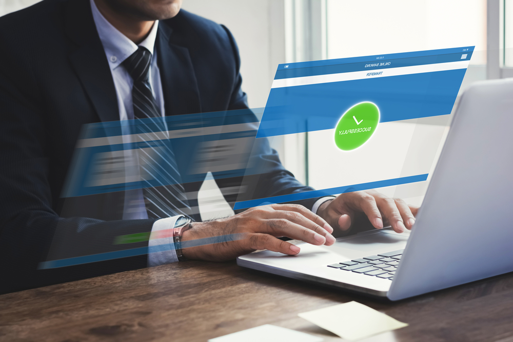 financial professional completing an electronic life insurance application