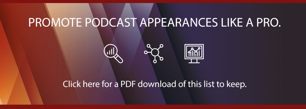 how to promote a podcast apperance blog call to action