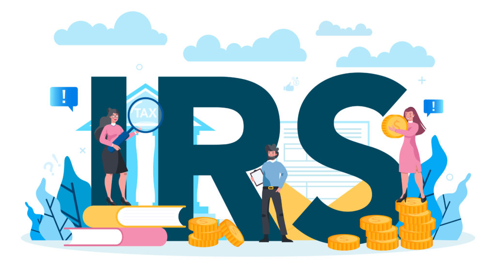 vector image of the IRS, taxes