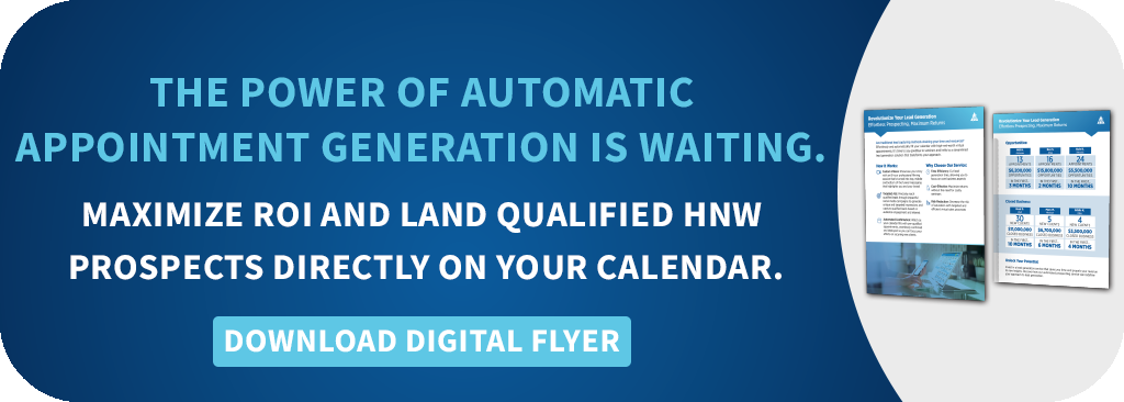 website button to learn more about our automatic high-net-worth appointment-setting solution